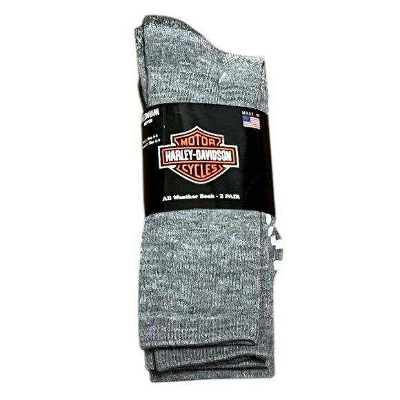 Harley-Davidson Wolverine All Weather Riding Socks, 2 Pairs, Size Medium, NWT - Picture 1 of 5